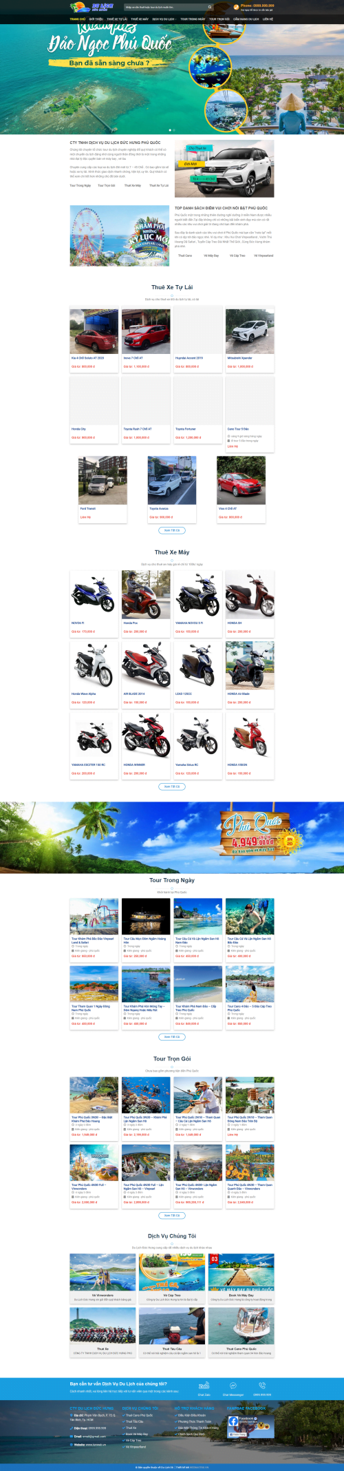 Mẫu Website Theme WordPress Du Lịch 05