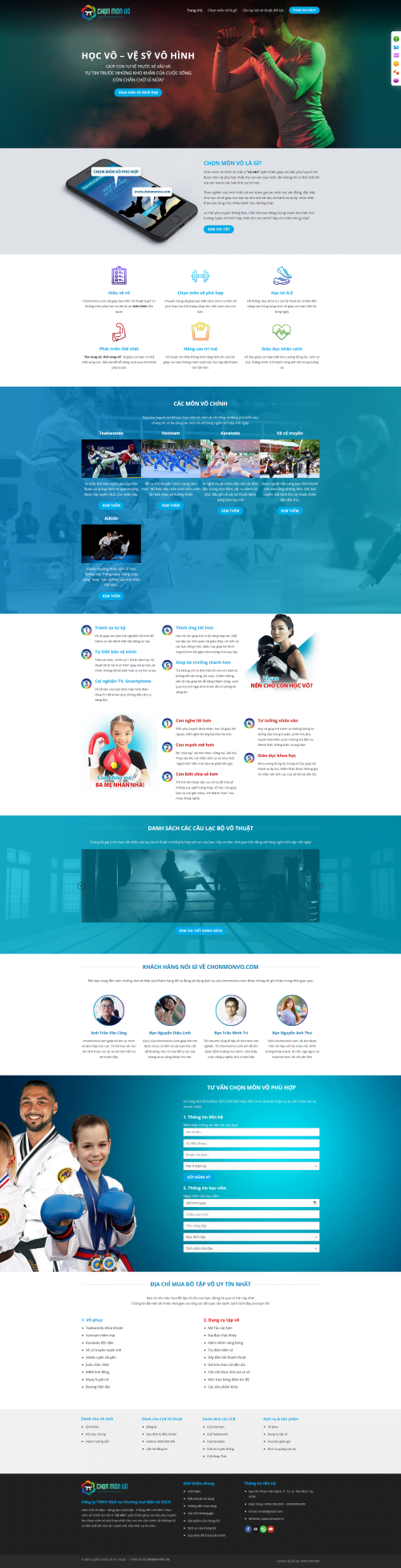 Mẫu Website Theme WordPress Võ Thuật