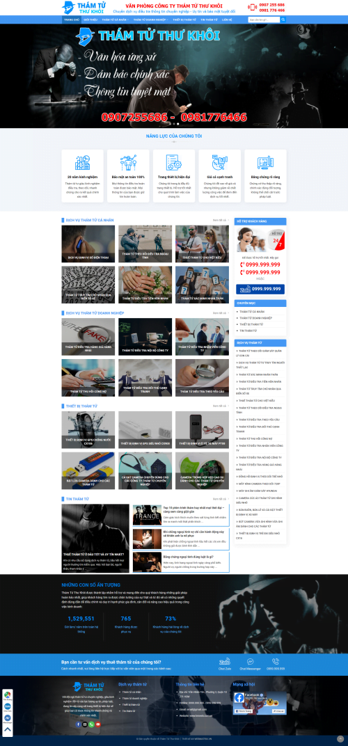 Mẫu Website Theme WordPress Thám Tử