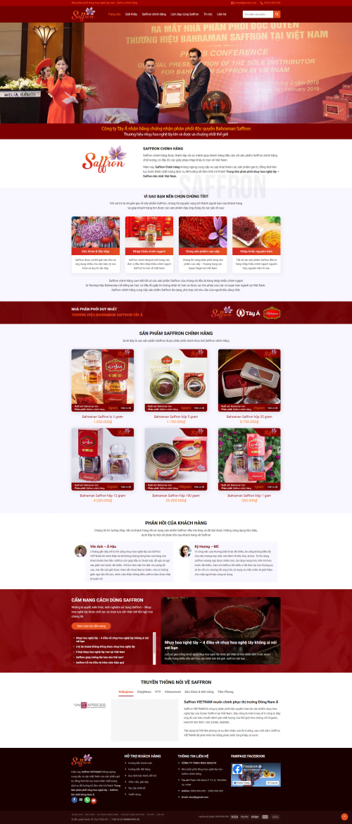 Mẫu Website Theme WordPress Thực Phẩm 01