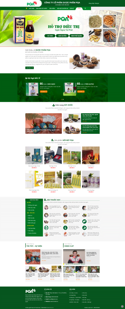 Mẫu Website Theme WordPress Thuốc Nam