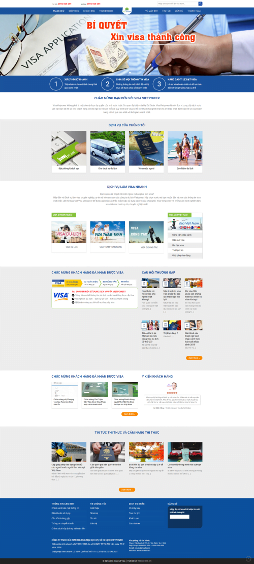 Mẫu Website Theme WordPress Dịch Vụ Visa