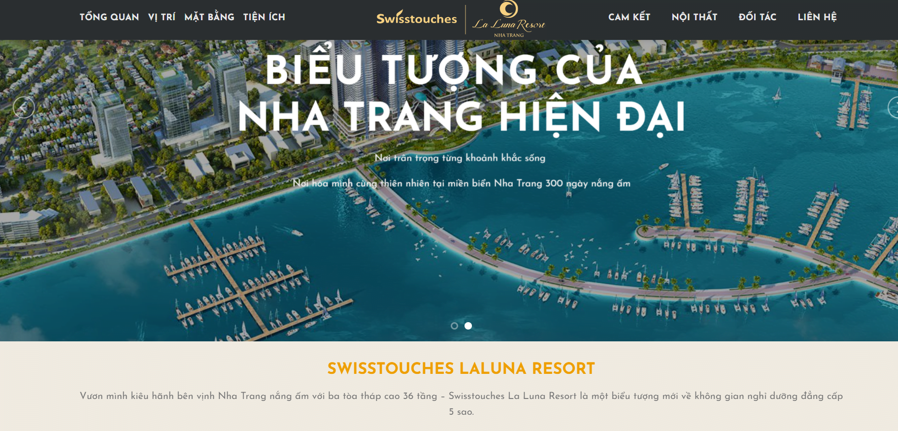 Mẫu giao diện website wordpress cho dự án Resort