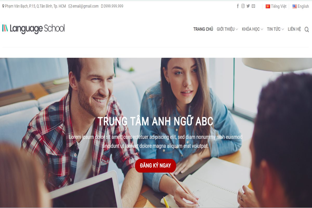 Mẫu giao diện website giáo dục