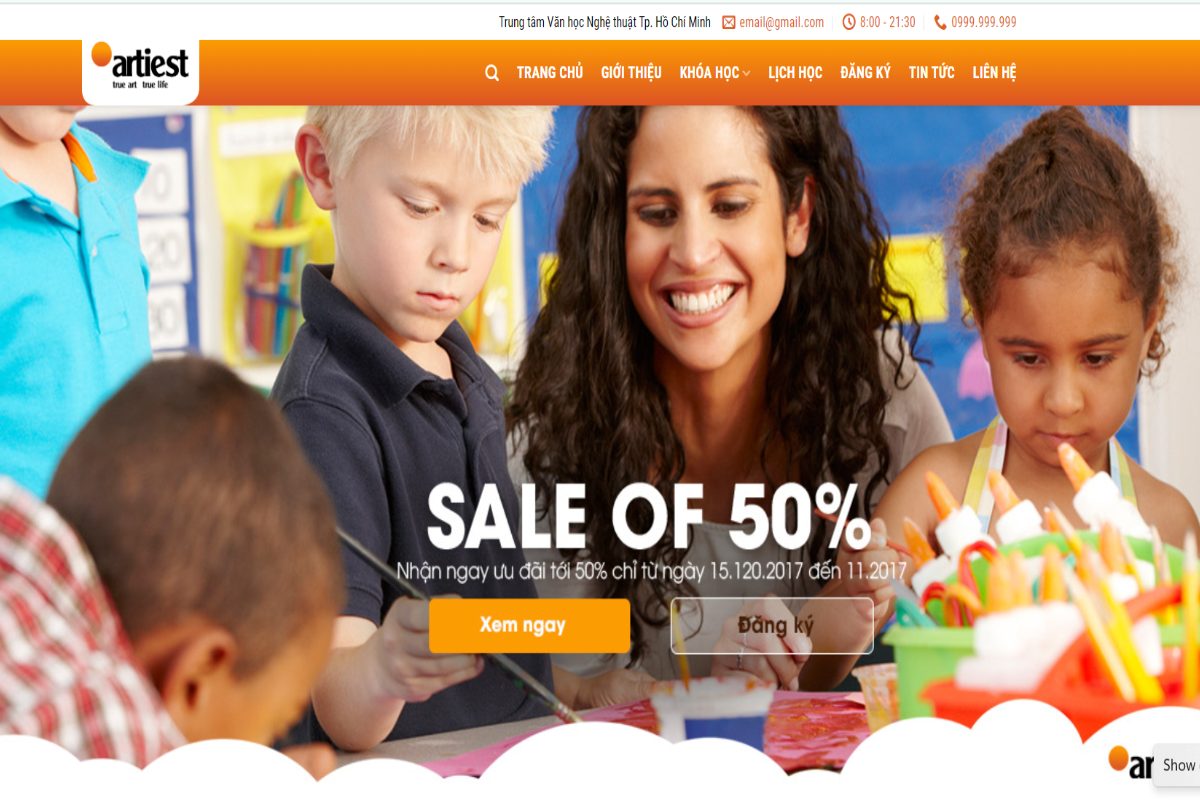 Mẫu giao diện website giáo dục