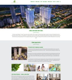 Mẫu Website Theme WordPress Landingpage Bất động sản GreenBayGarden